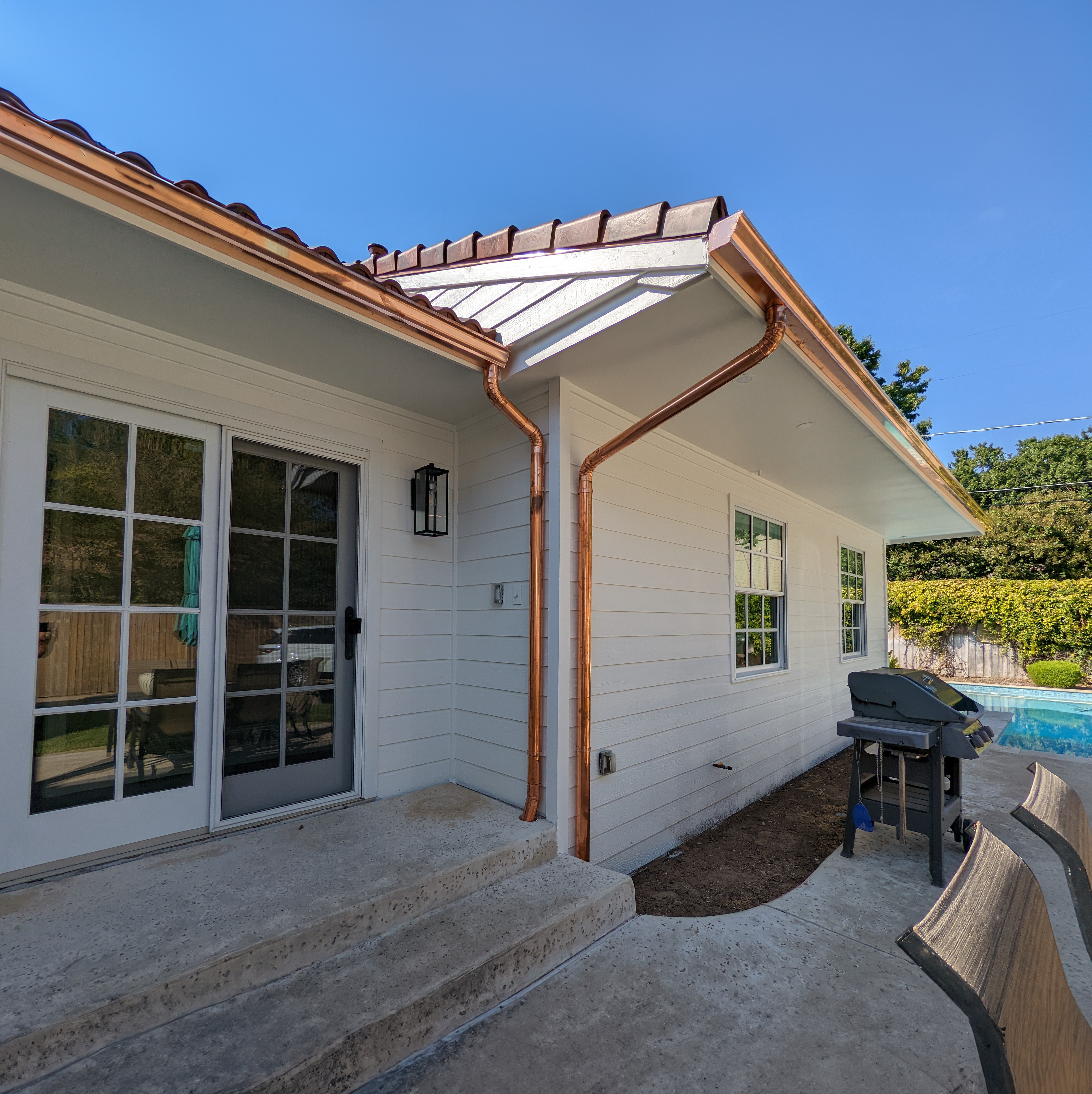 copper downspout round