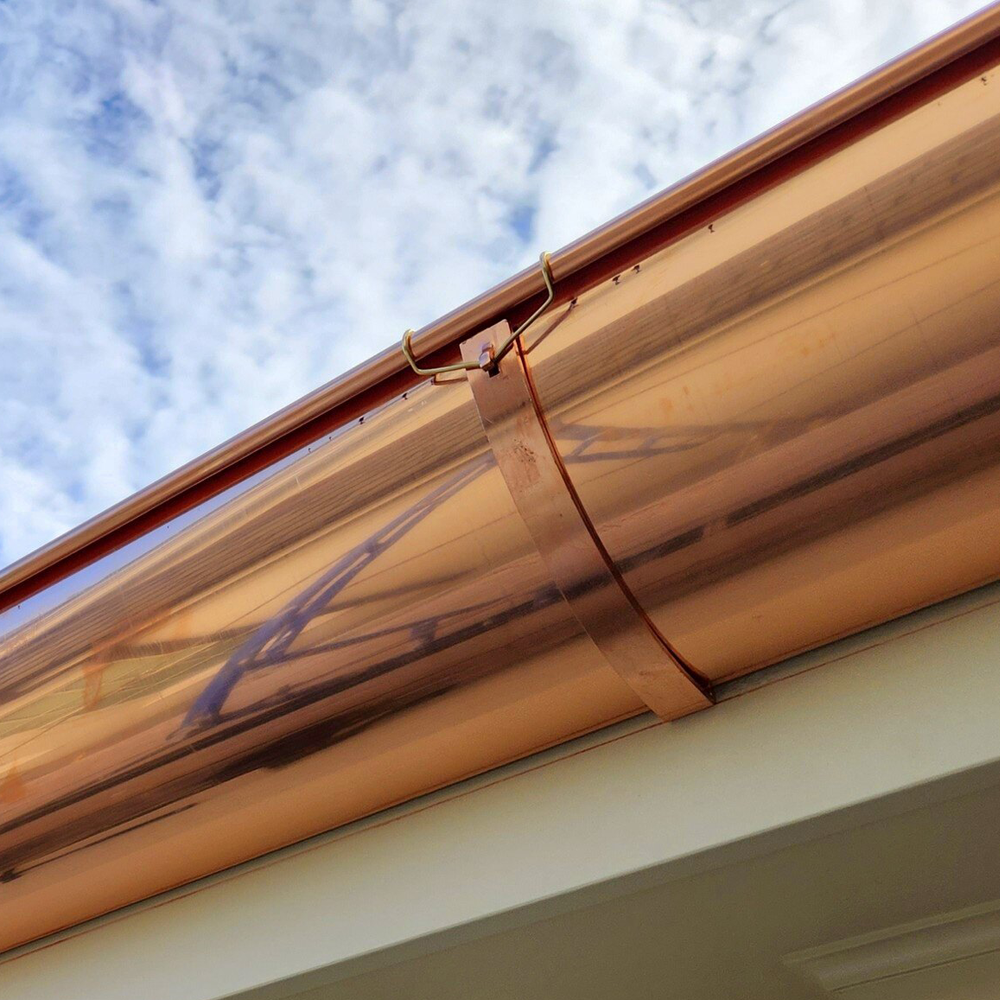 copper gutter installation