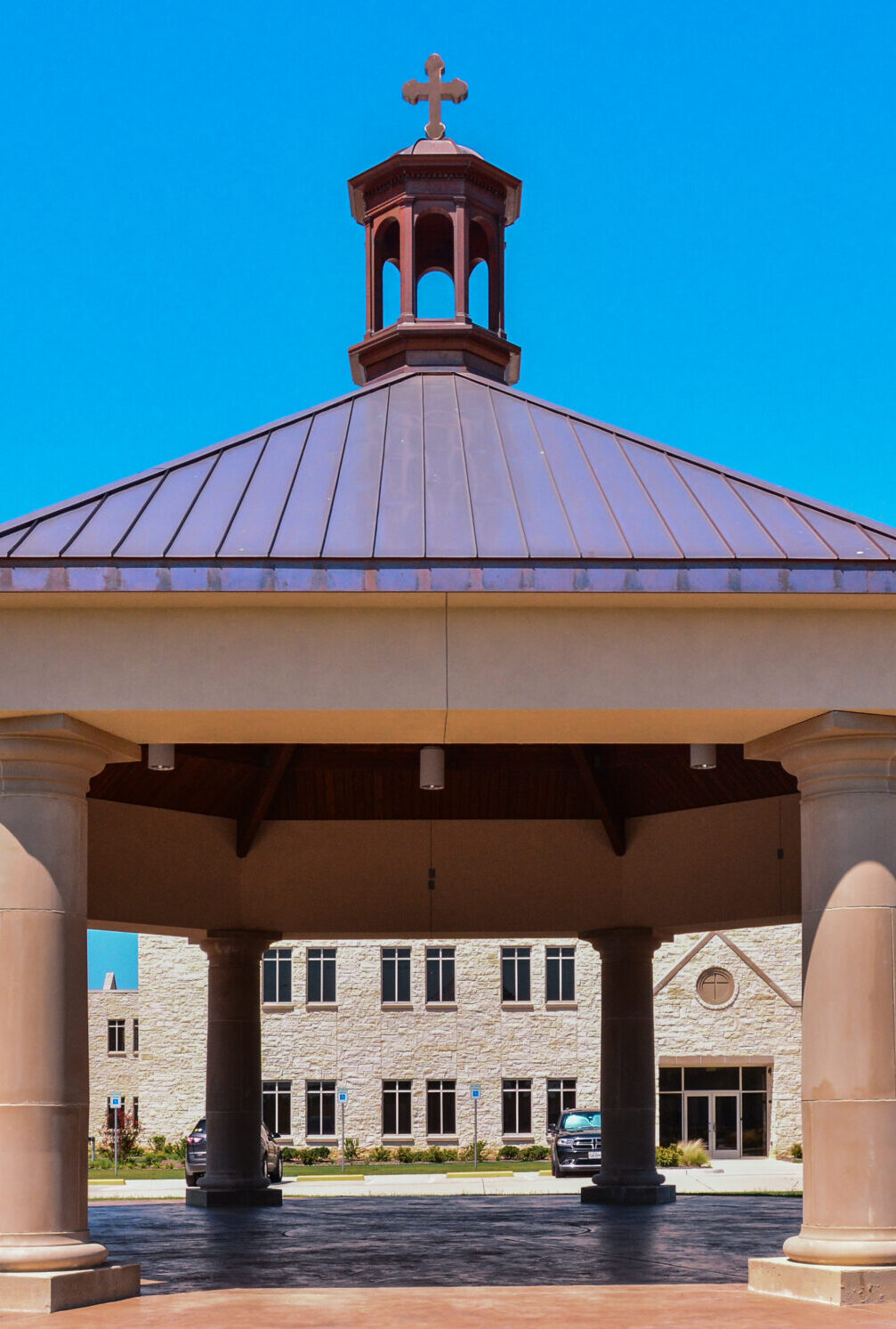 decorative copper spire accents
