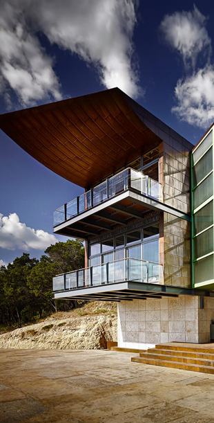 copper soffit on home
