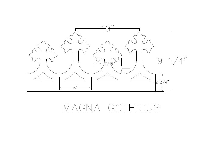 gothicus cresting detail