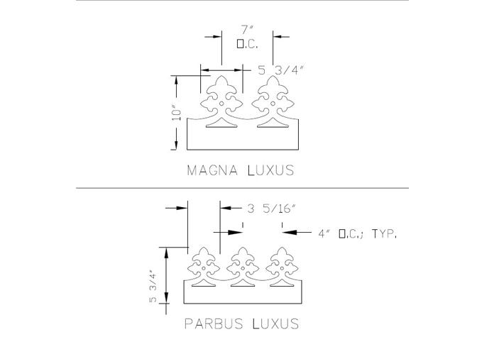 luxus cresting detail