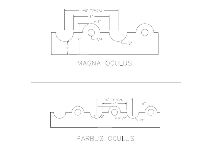 oculus cresting detail
