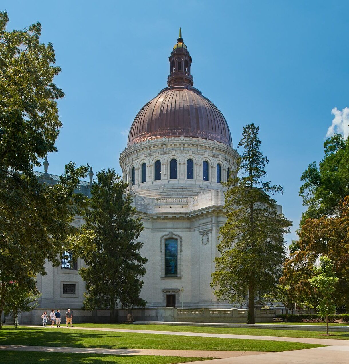 copper cresting on chapel